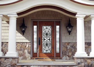 熱いDipfabricatedの個人的な様式の吹き付け塗装の錬鉄のガラス ドア